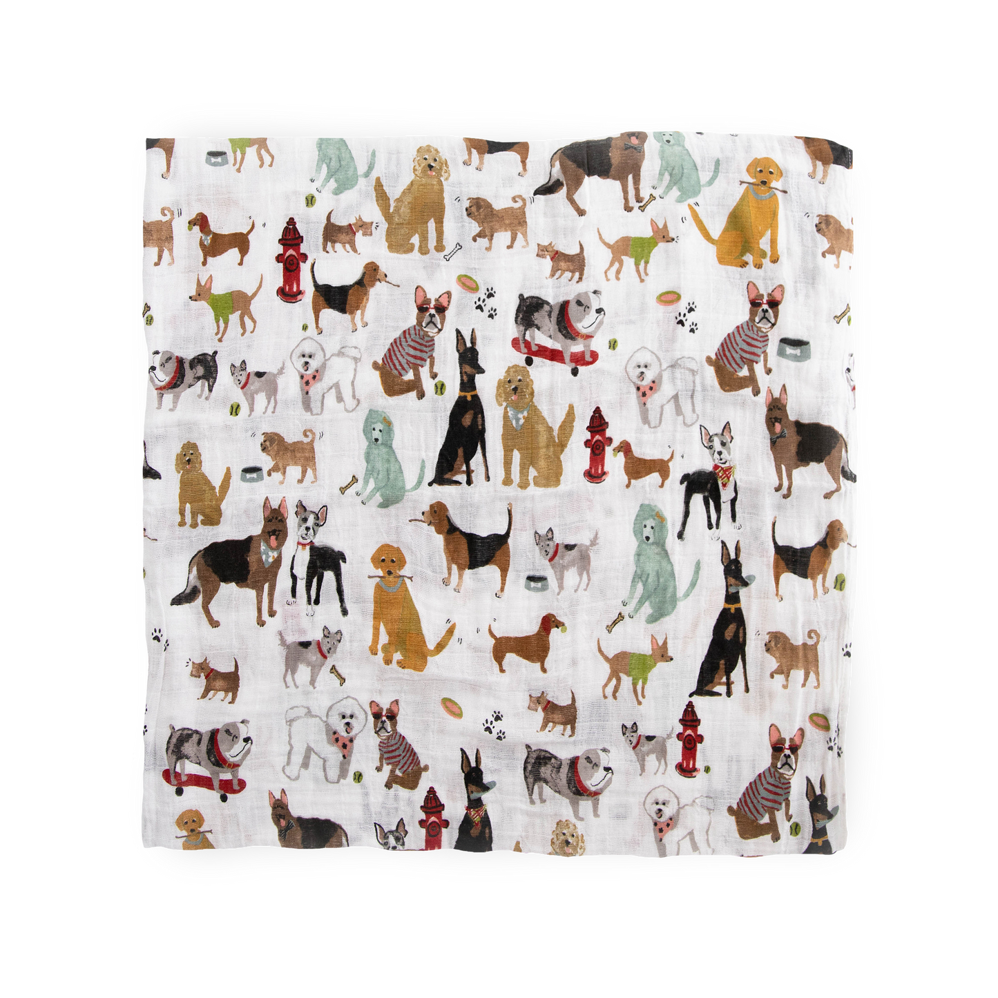 Cotton Muslin Swaddle Blanket 3 Pack - Woof