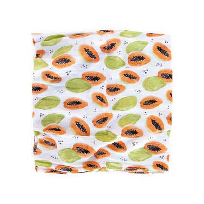 Cotton Muslin Swaddle Blanket 3 Pack - Tropical Fruit