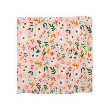 Cotton Muslin Swaddle Blanket 3 Pack - Vintage Floral