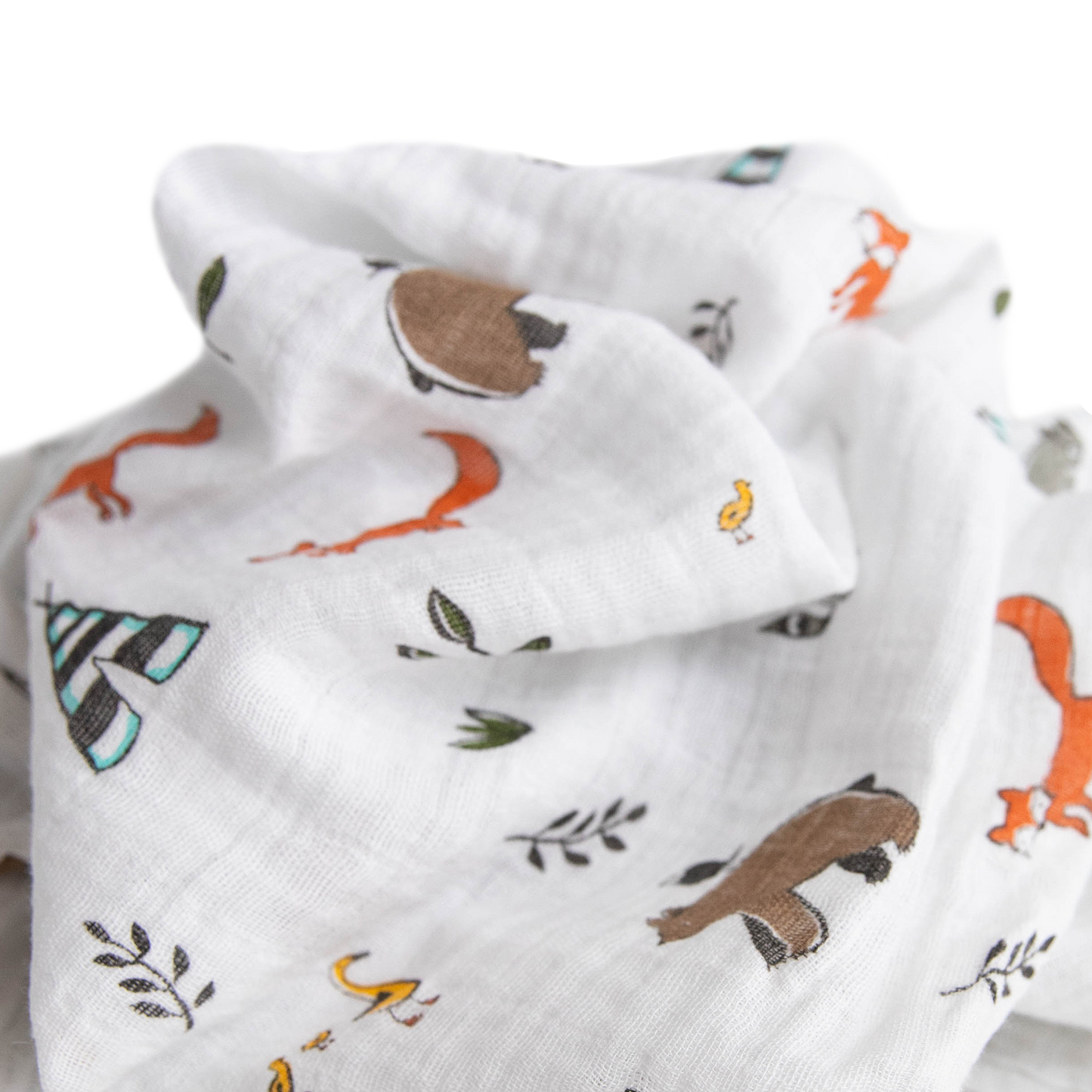 Cotton Muslin Swaddle Blanket 3 Pack - Forest Friends 2