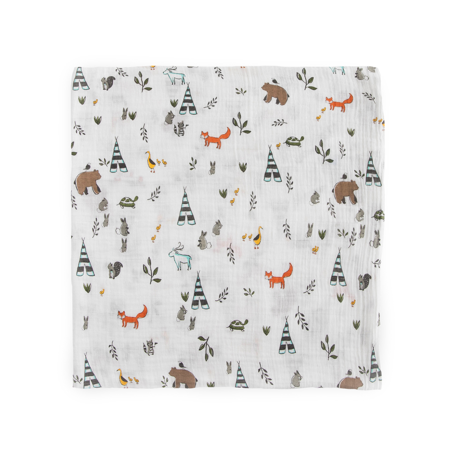 Cotton Muslin Swaddle Blanket 3 Pack - Forest Friends 2