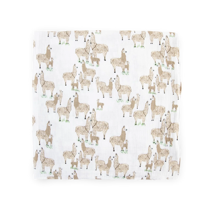 Cotton Muslin Swaddle Blanket 3 Pack - Llama Llama