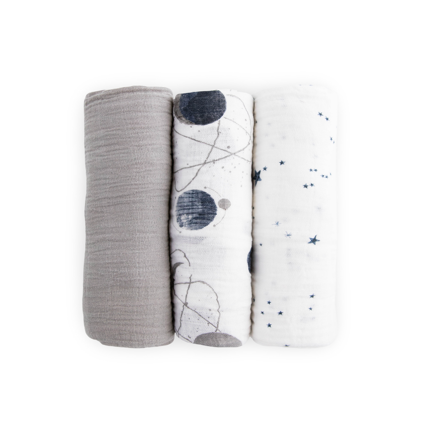 Cotton Muslin Swaddle Blanket 3 Pack - Planetary 2