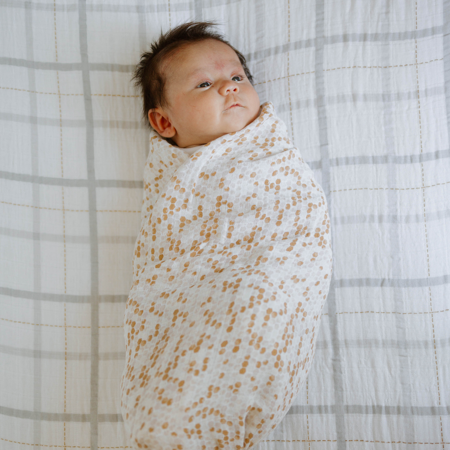 Cotton Muslin Swaddle Blanket 3 Pack - Garden Bees