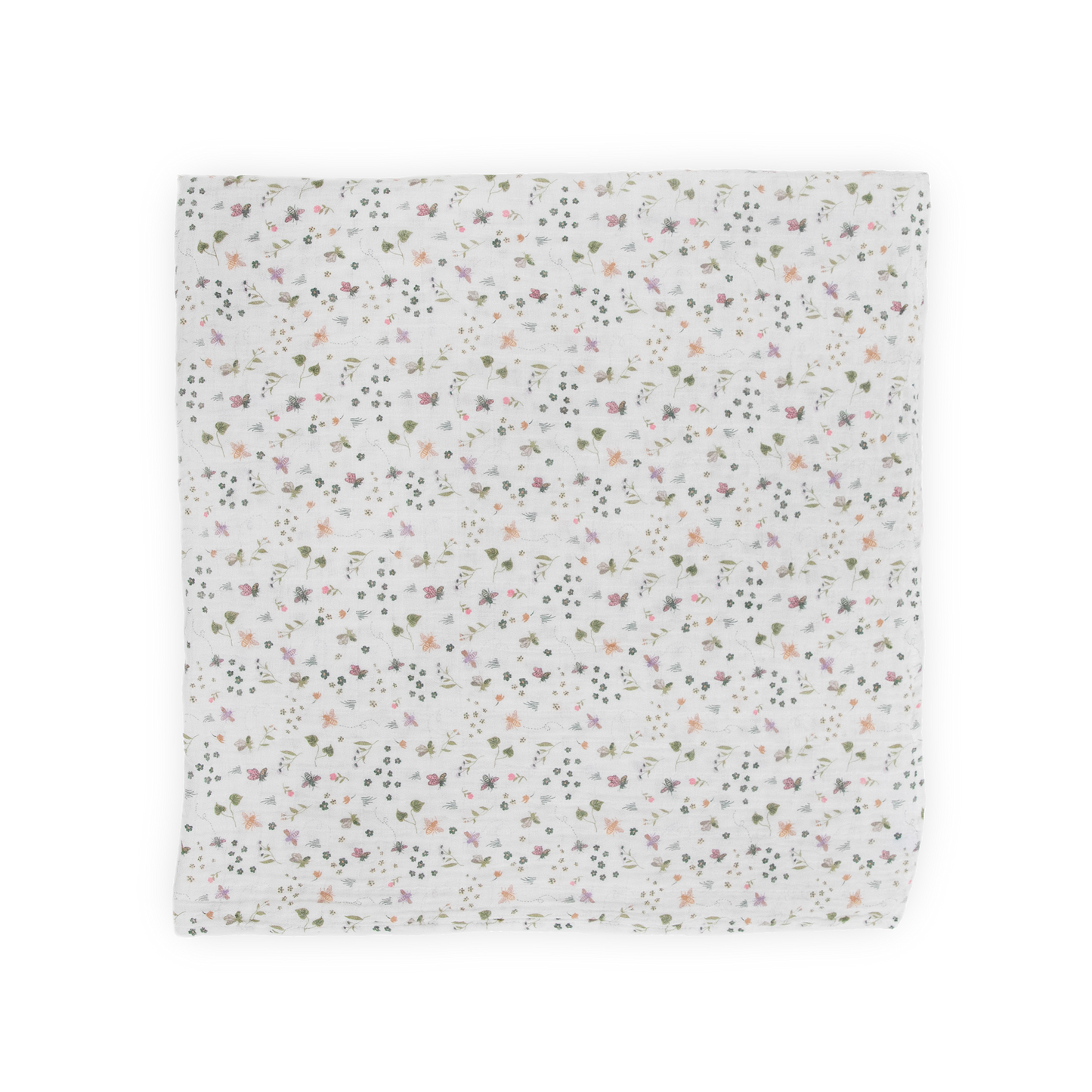 Cotton Muslin Swaddle Blanket 3 Pack - Garden Bees