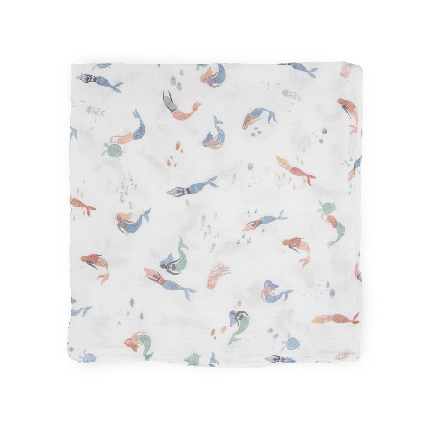 Cotton Muslin Swaddle Blanket 3 Pack - Mermaids