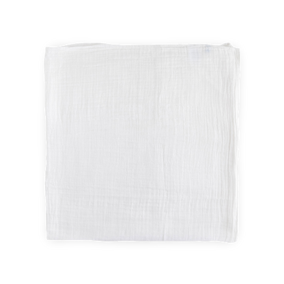 Cotton Muslin Swaddle Blanket - White