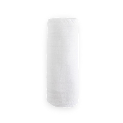 Cotton Muslin Swaddle Blanket - White