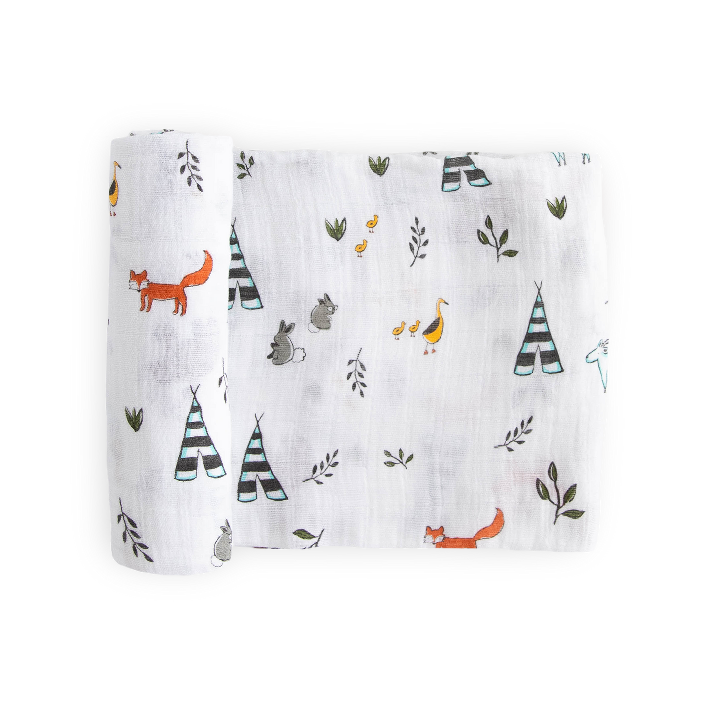 Cotton Muslin Swaddle Blanket - Forest Friends