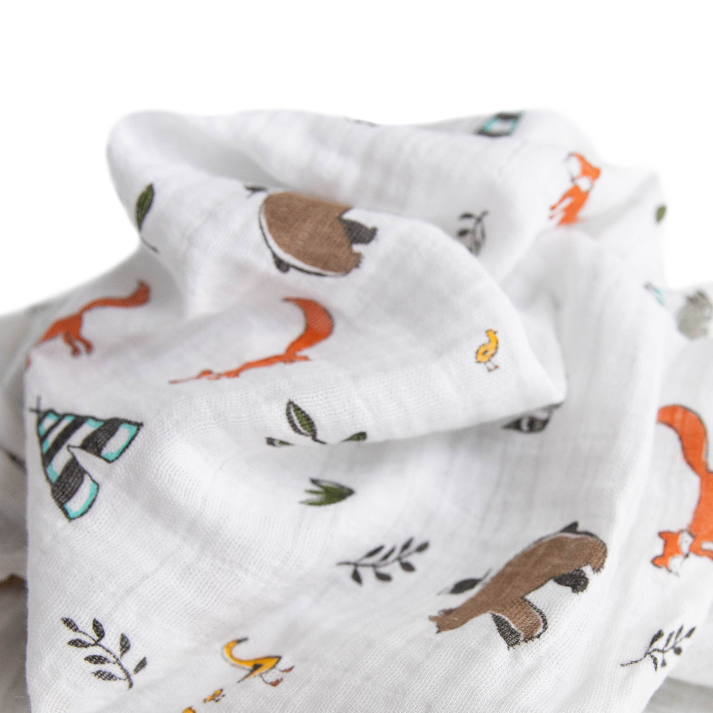 Cotton Muslin Swaddle Blanket - Forest Friends