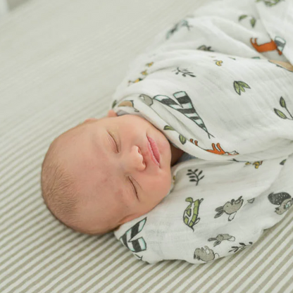 Cotton Muslin Swaddle Blanket - Forest Friends