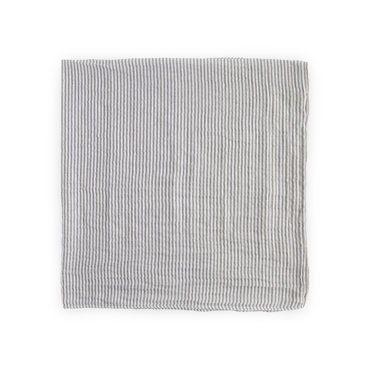 Cotton Muslin Swaddle Blanket - Grey Stripe