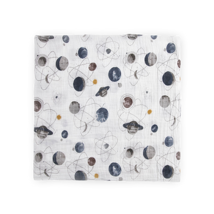 Cotton Muslin Swaddle Blanket - Planetary