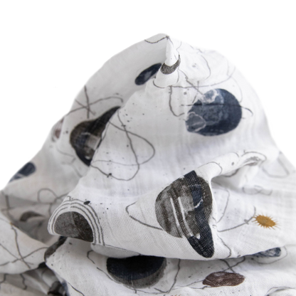 Cotton Muslin Swaddle Blanket - Planetary