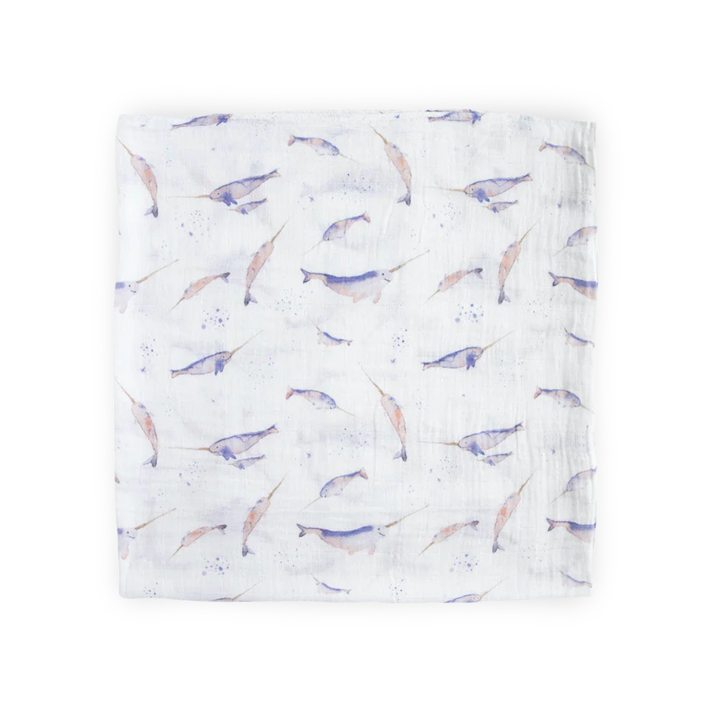 Cotton Muslin Swaddle Blanket - Narwhal