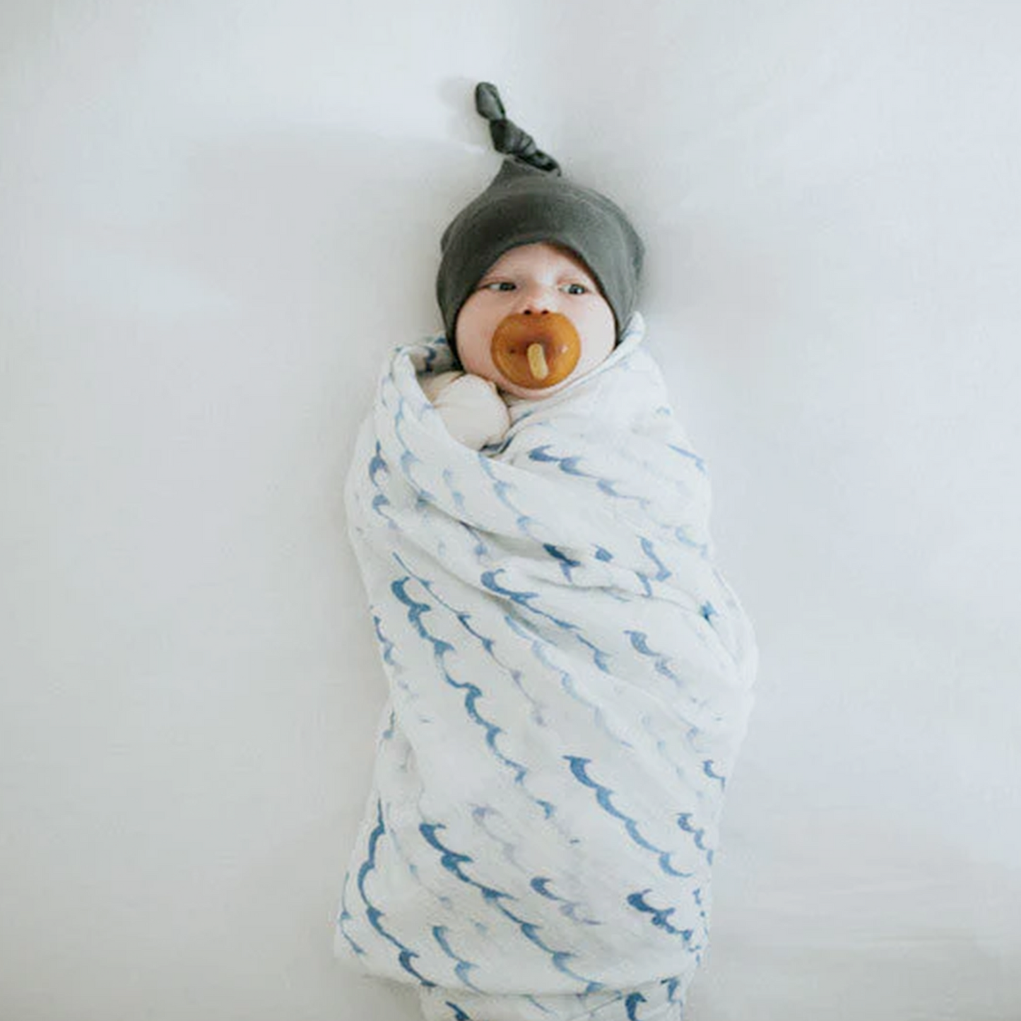 Cotton Muslin Swaddle Blanket - High Tide