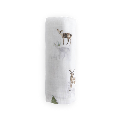 Cotton Muslin Swaddle Blanket - Oh Deer!