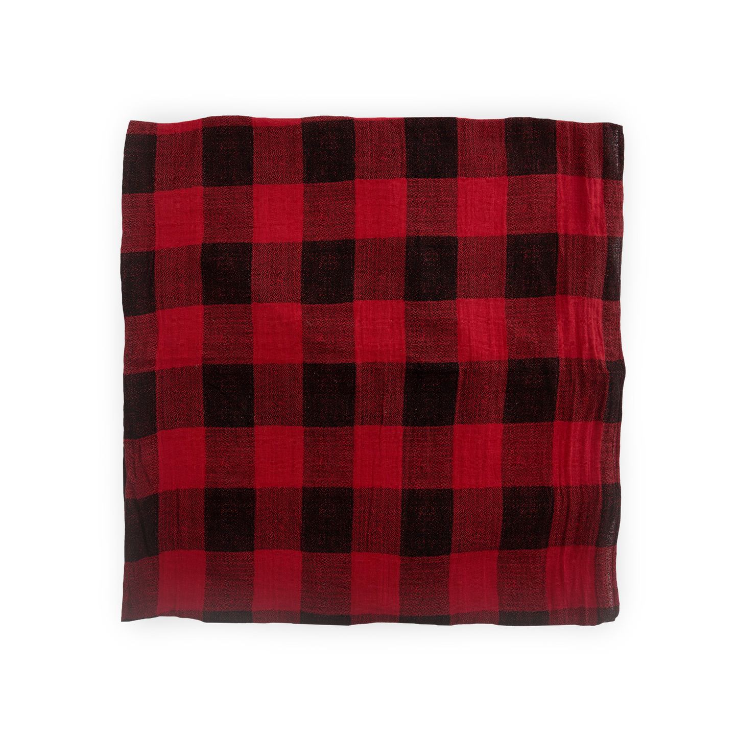 Cotton Muslin Swaddle Blanket - Red Plaid