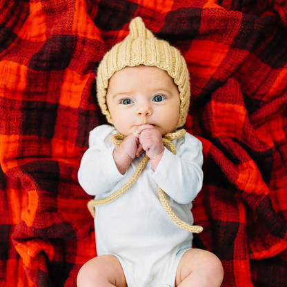 Cotton Muslin Swaddle Blanket - Red Plaid