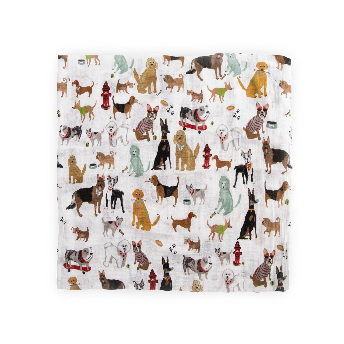 Cotton Muslin Swaddle Blanket - Woof