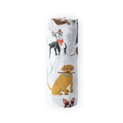 Cotton Muslin Swaddle Blanket - Woof