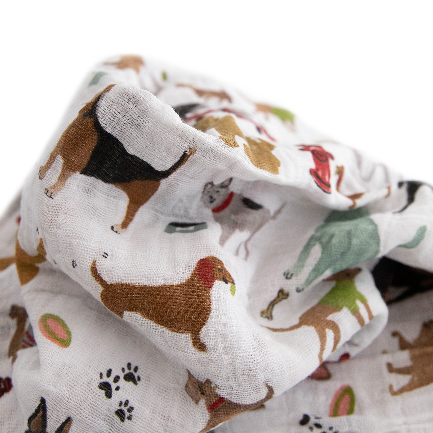 Cotton Muslin Swaddle Blanket - Woof