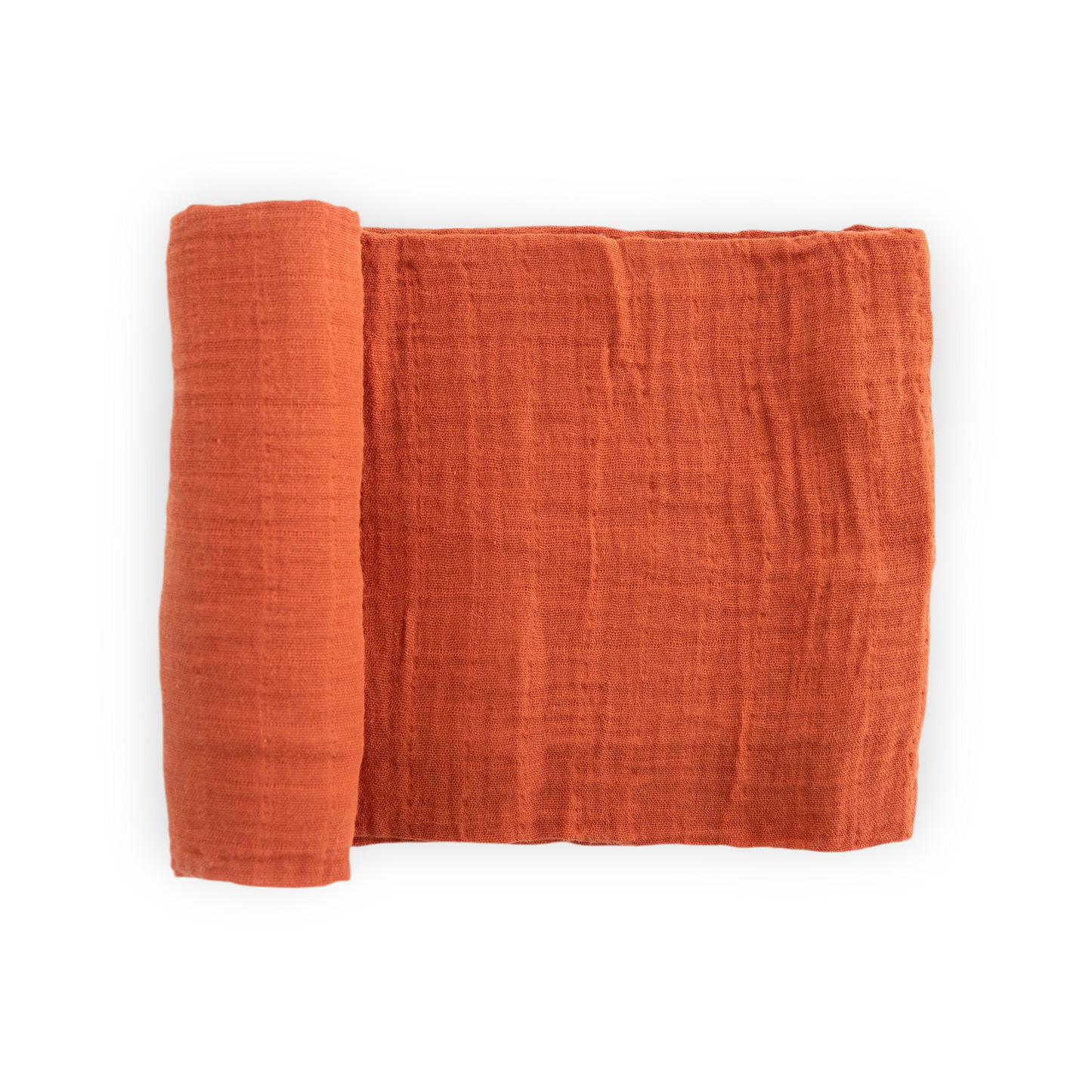 Cotton Muslin Swaddle Blanket - Rust