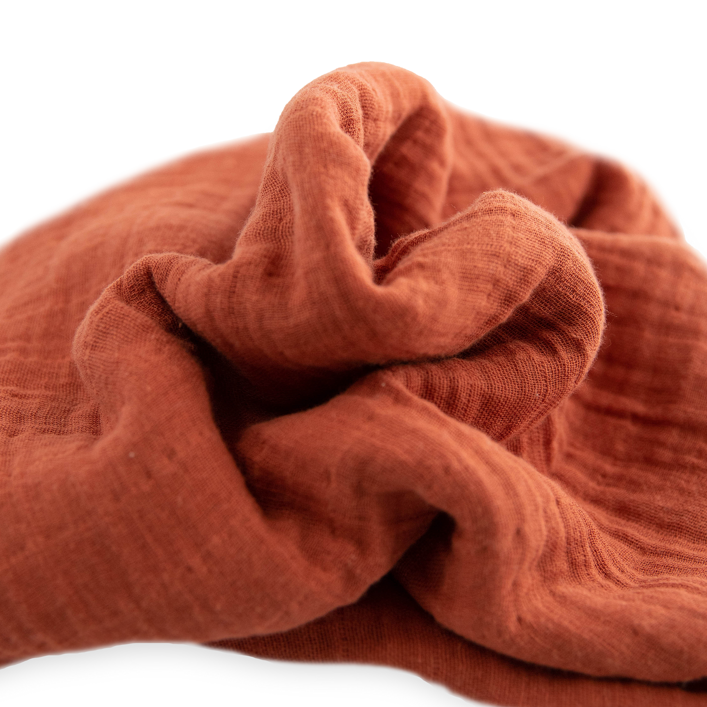 Cotton Muslin Swaddle Blanket - Rust