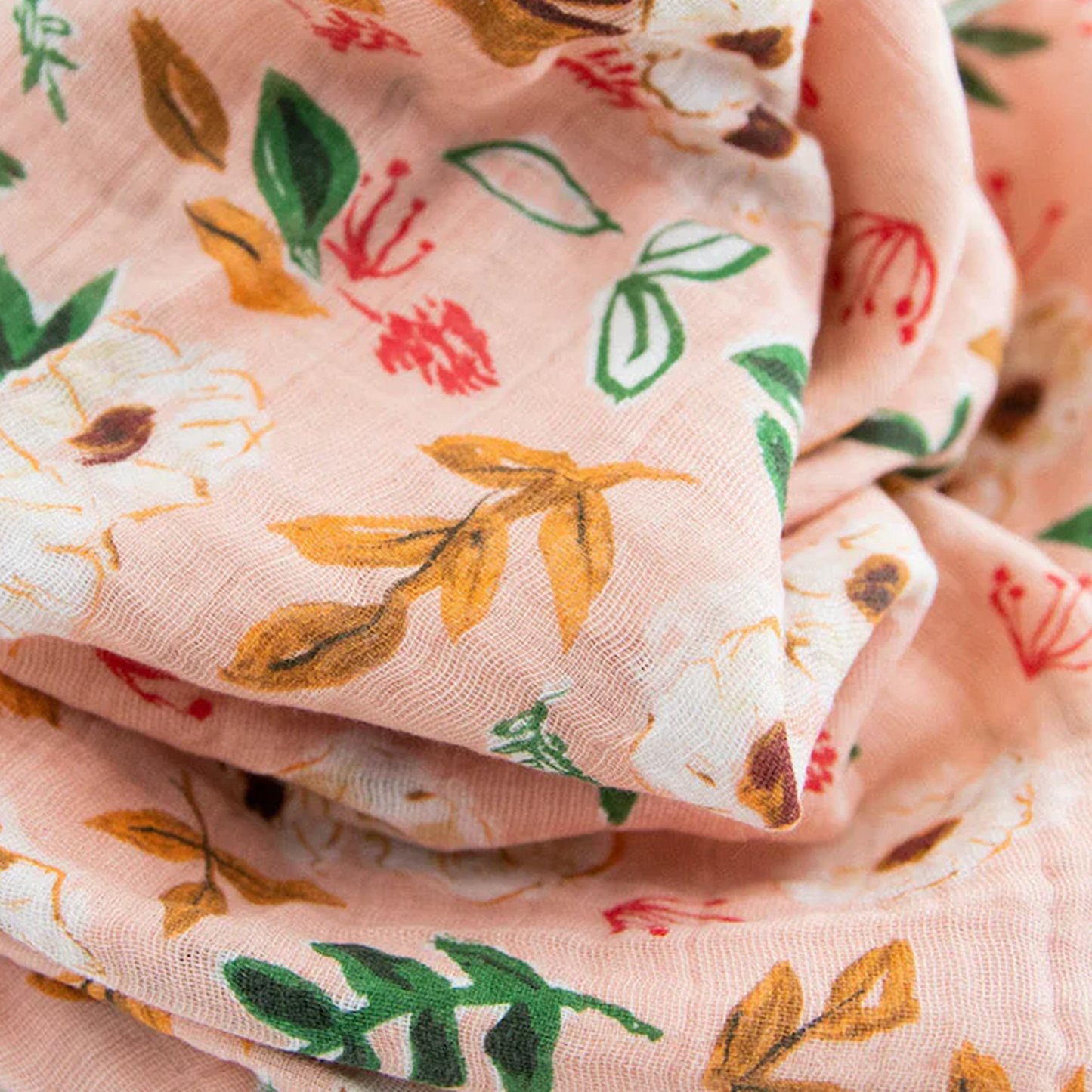 Cotton Muslin Swaddle Blanket - Vintage Floral