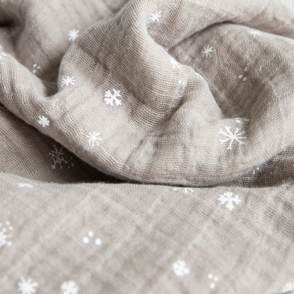 Cotton Muslin Swaddle Blanket - Snow Flurries