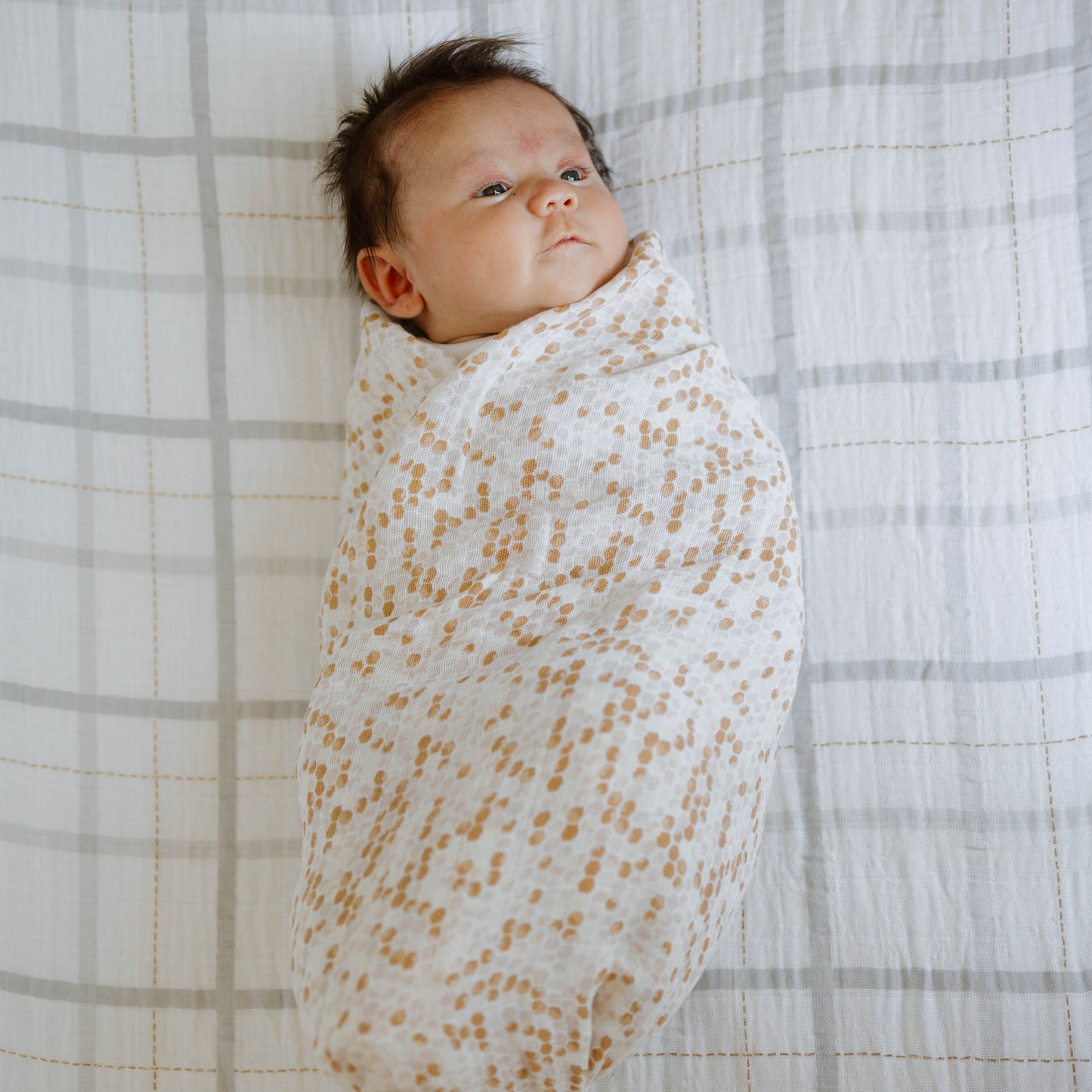 Cotton Muslin Swaddle Blanket - Honeycomb