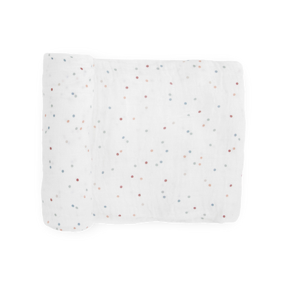 Cotton Muslin Swaddle Blanket - Dots