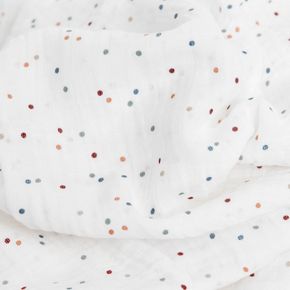 Cotton Muslin Swaddle Blanket - Dots