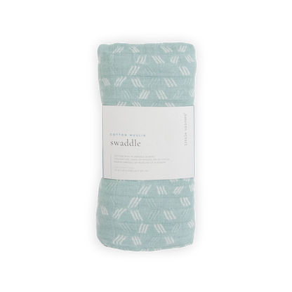 Cotton Muslin Swaddle Blanket - Misty Field