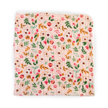 Original Cotton Muslin Quilt - Vintage Floral