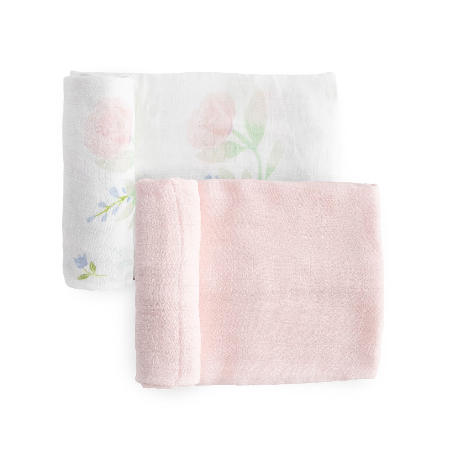 Deluxe Muslin Swaddle Blanket 2 Pack - Blush Peony