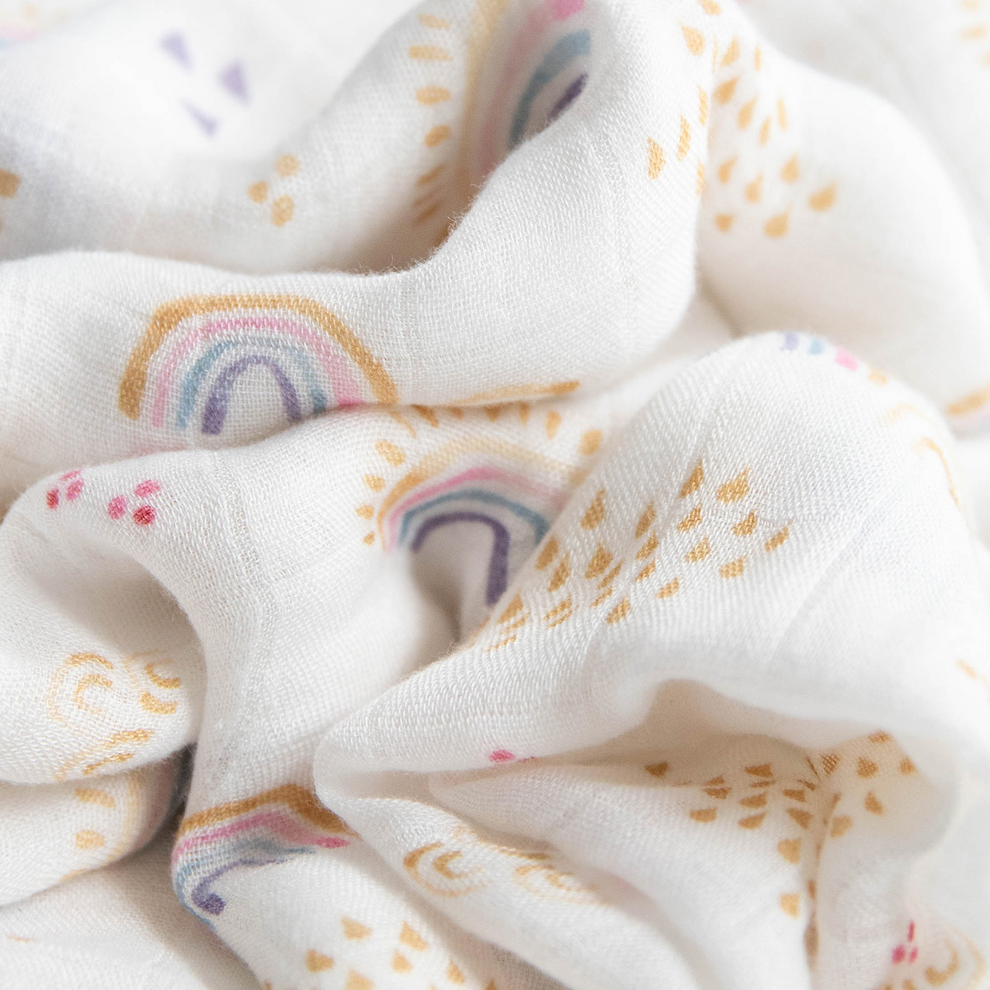 Deluxe Muslin Swaddle Blanket 2 Pack - Rainbow Gingham