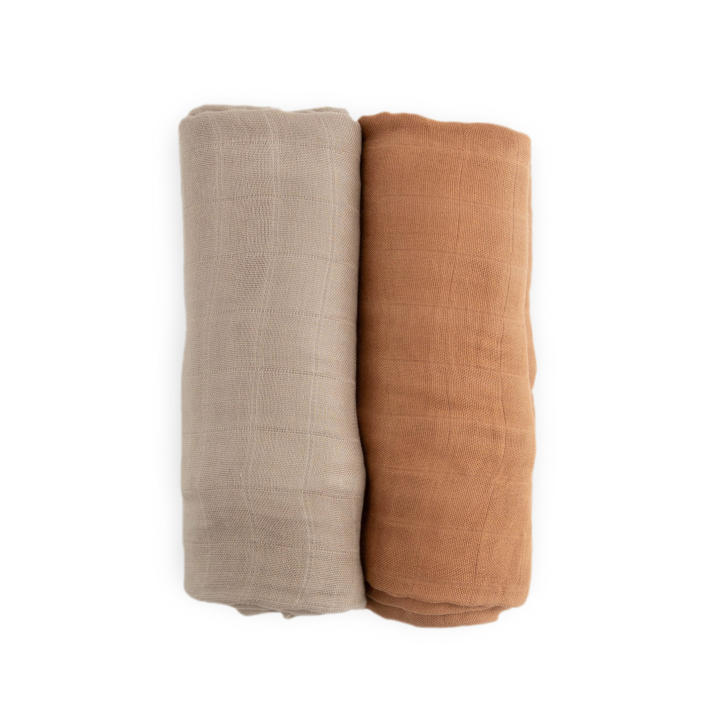 Deluxe Muslin Swaddle Blanket 2 Pack - Caramel