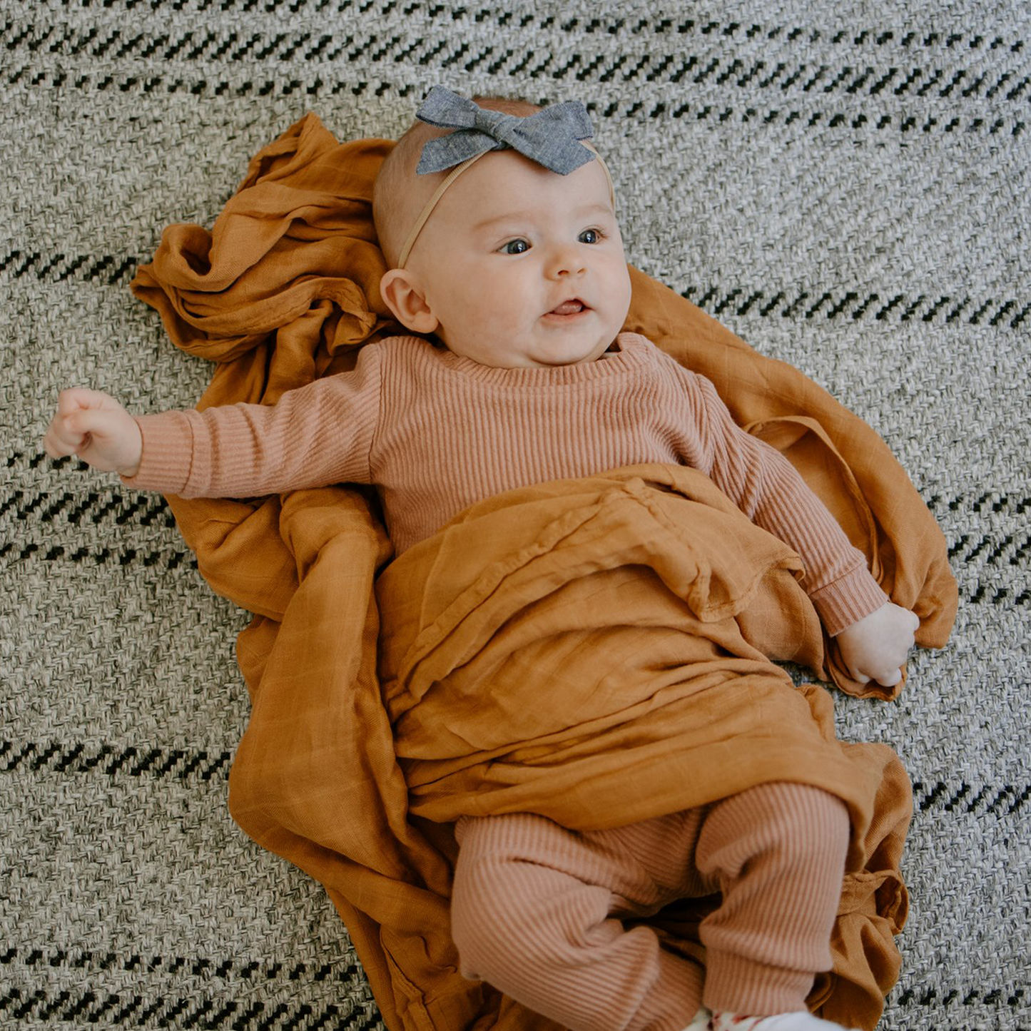 Deluxe Muslin Swaddle Blanket 2 Pack - Caramel