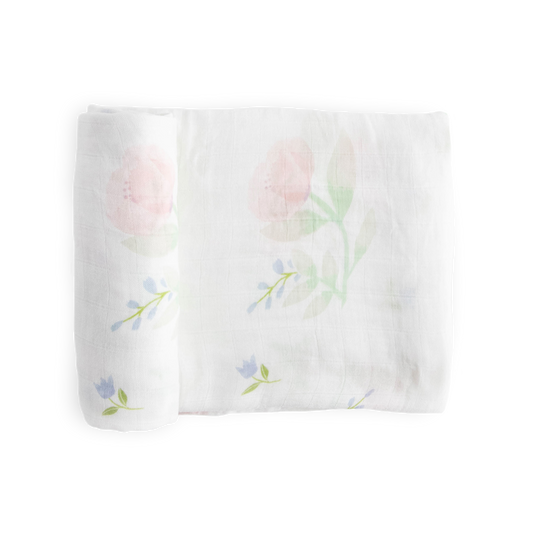 Deluxe Muslin Swaddle Blanket - Pink Peony