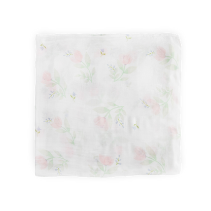 Deluxe Muslin Swaddle Blanket - Pink Peony