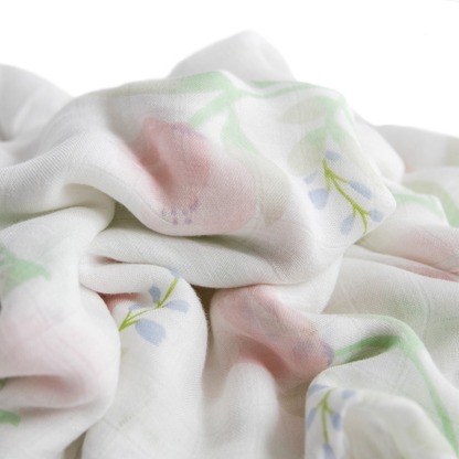 Deluxe Muslin Swaddle Blanket - Pink Peony