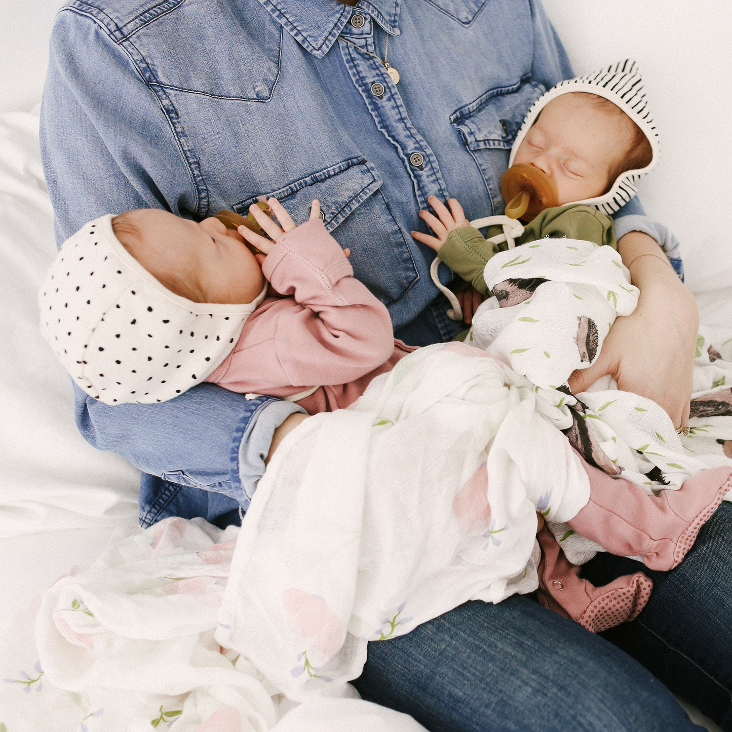 Deluxe Muslin Swaddle Blanket - Pink Peony