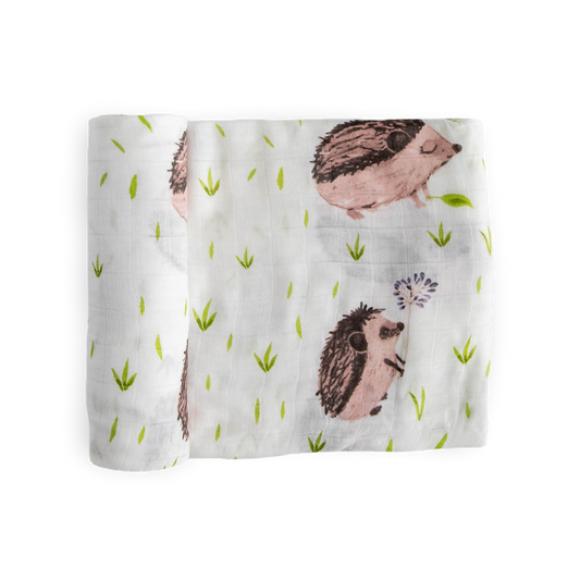 Deluxe Muslin Swaddle Blanket - Hedgehog