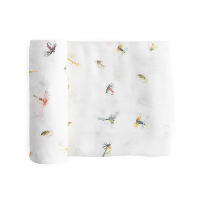 Deluxe Muslin Swaddle Blanket - Gone Fishing