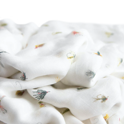 Deluxe Muslin Swaddle Blanket - Gone Fishing