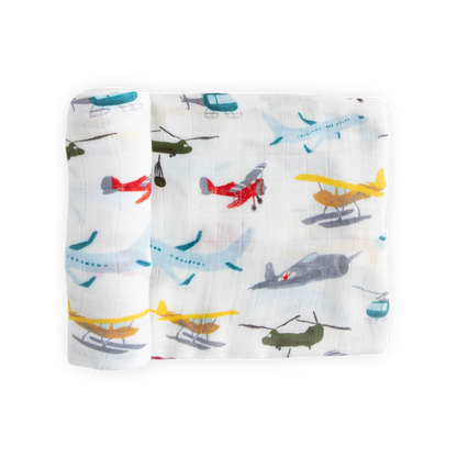 Deluxe Muslin Swaddle Blanket - Air Show