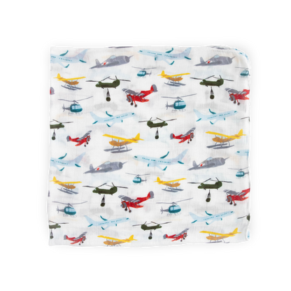 Deluxe Muslin Swaddle Blanket - Air Show