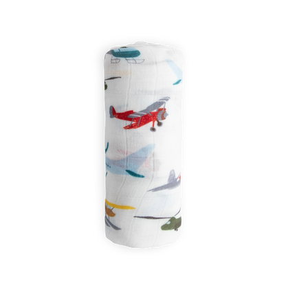 Deluxe Muslin Swaddle Blanket - Air Show