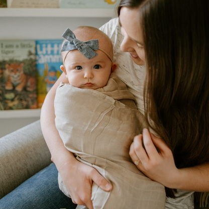 Deluxe Muslin Swaddle Blanket - Oatmeal